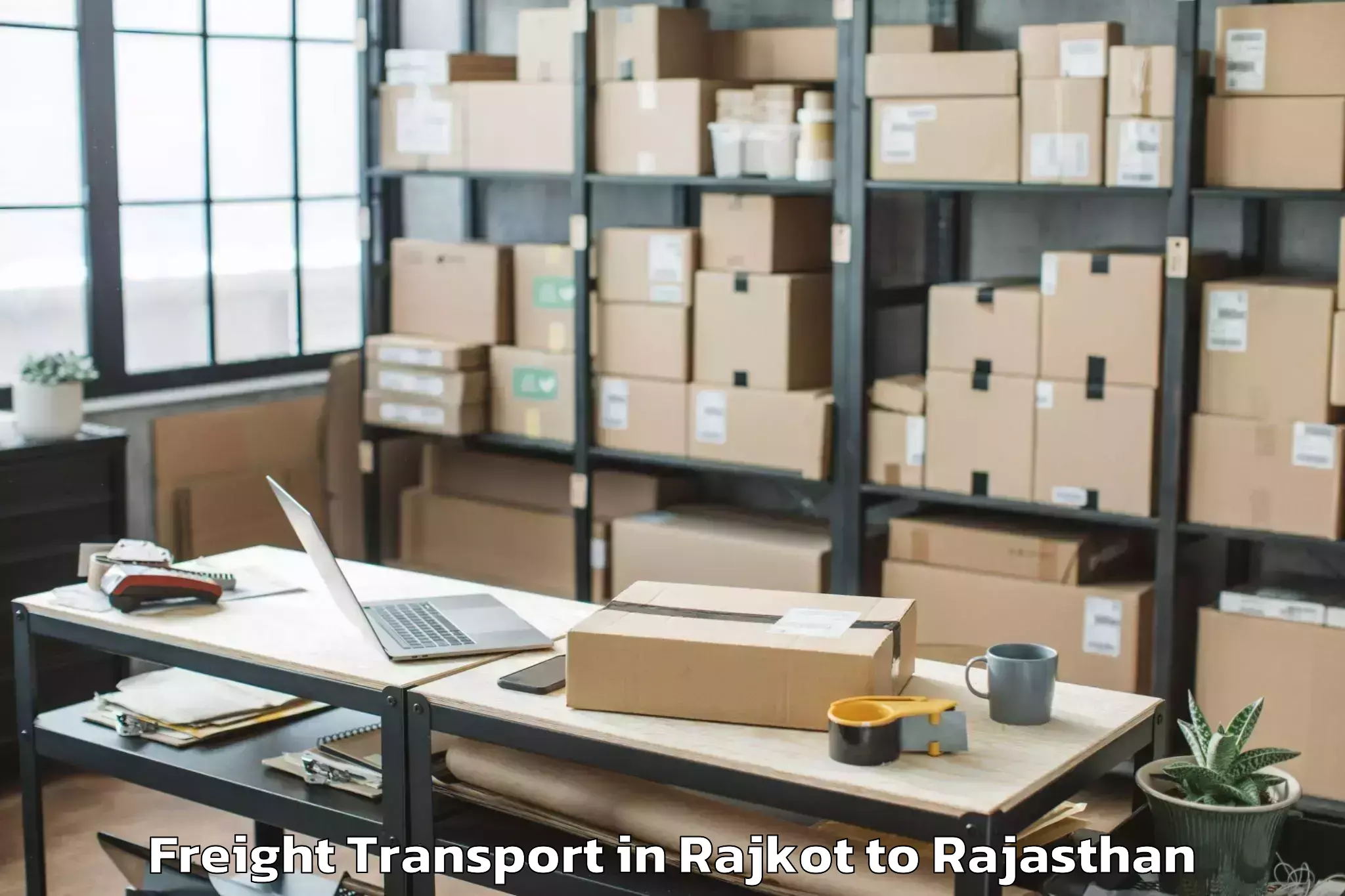 Trusted Rajkot to Ramganj Mandi Freight Transport